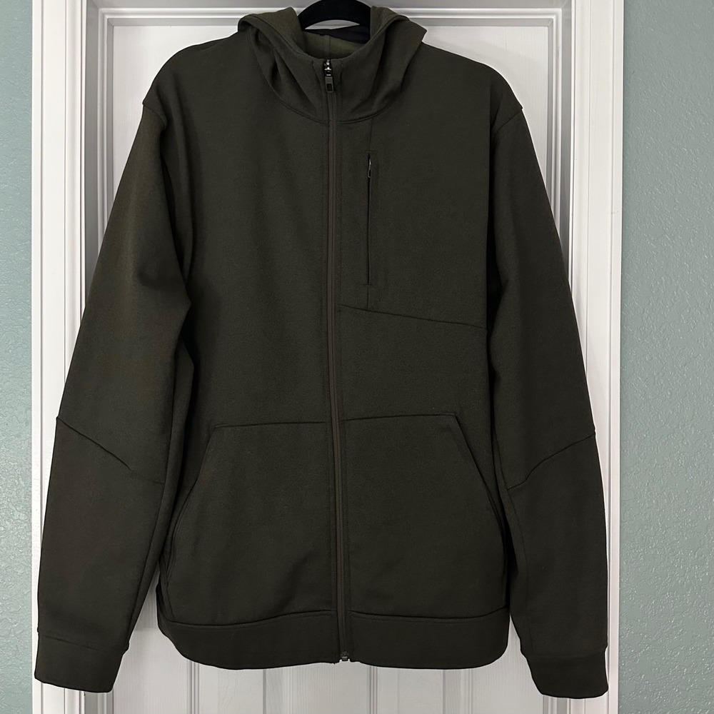 Lululemon City Sweat Zip Hoodie Thermo Heathered Dark Olive Size XL - Picture 4 of 13